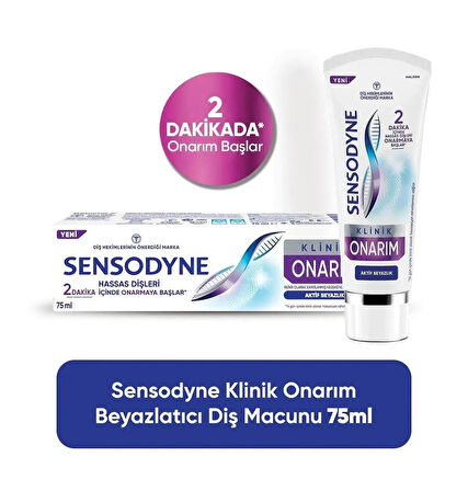 Sensodyne Klinik Onarım Aktif Beyazlık Diş Macunu 75 ml