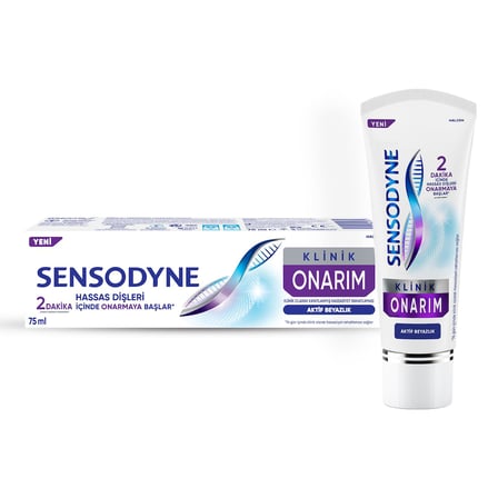 Klinik Onarım Beyazlatıcı Diş Macunu 75ml + Mini Boy Hediye! (15ml)