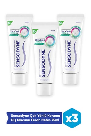 Sensodyne Çok Yönlü Koruma Diş Macunu Ferah Nefes 75ml x3 Adet