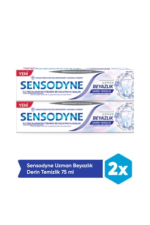 Sensodyne Tütün Lekelerine Karşı Uzman Beyazlık Derin Temizlik 75ml X2
