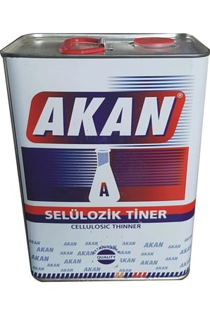 Akan Selülozik Tiner 2250 ml Galon Tip Teneke Extra Kaliteli Tiner