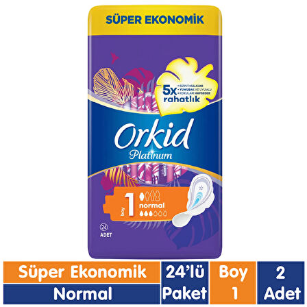 Orkid Platinum Süper Ekonomik Ped Normal 24x2 48 Adet