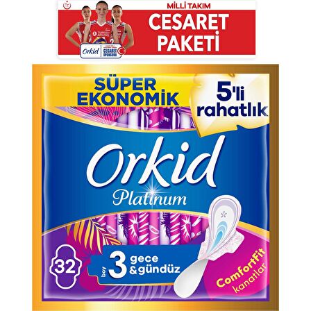 Orkid Platinum Gece Gündüz Ped 32x3 96 Adet