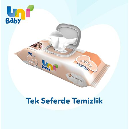 Uni Baby Aile Islak Havlu Mendil 90x6 540 Yaprak