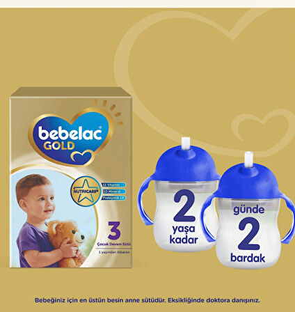 Bebelac Gold 3 Çocuk Devam Sütü 800 gr 2'li Paket