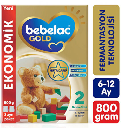 Bebelac Gold 2 Çocuk Devam Sütü 800 gr 2'li Paket