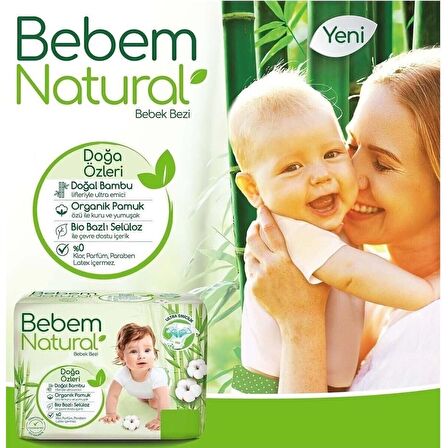 Bebem Natural Bebek Bezi Ultra Fırsat Paketi 4 Beden 104 Adet