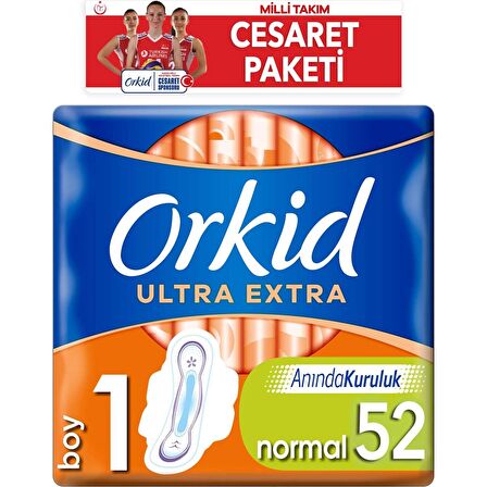 Orkid Ultra Extra Cesaret Paketi Normal Ped 52 Adet