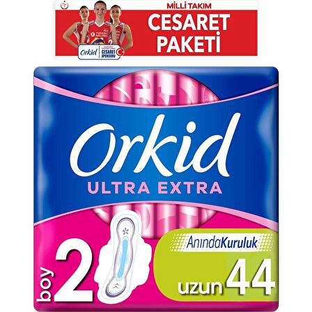 Orkid Ultra Extra Cesaret Paketi Uzun Ped 44x2 88 Adet
