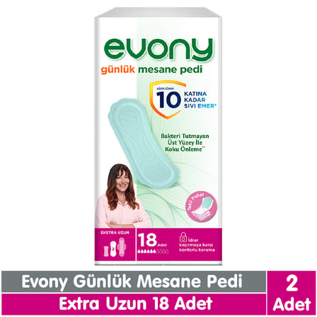 Evony Günlük Mesane Pedi Ekstra Uzun 18x2 36 Adet