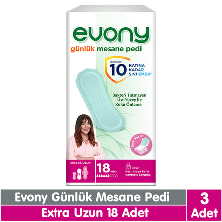 Evony Günlük Mesane Pedi Ekstra Uzun 18x3 54 Adet