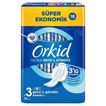 Orkid Ultra Extra Ped Gece 18x3 54 Adet