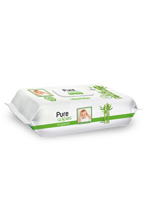 Pure Baby Organik Bambu Özlü Islak Havlu Mendil 60x18 1080 Yaprak
