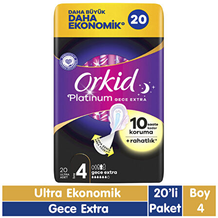 Orkid Platinum Gece Extra Ped 20 Adet