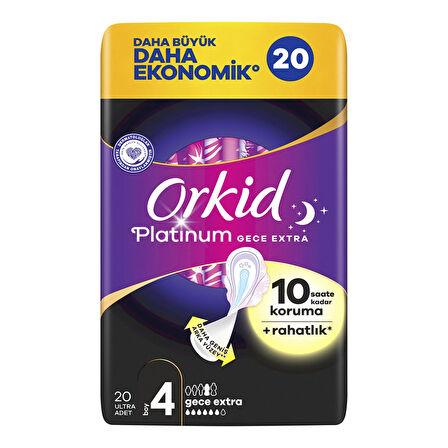 Orkid Platinum Gece Extra Ped 20 Adet