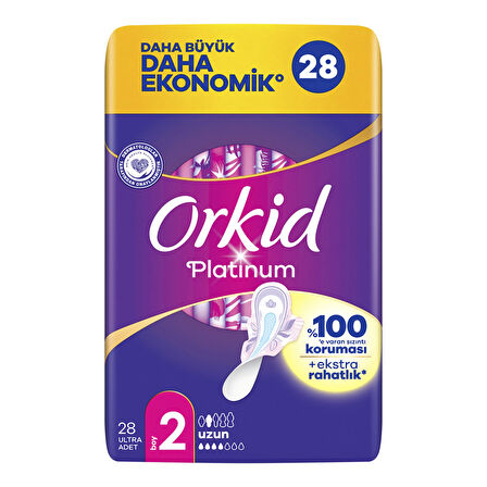 Orkid Platinum Uzun Ped 28 Adet