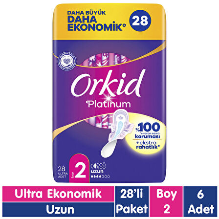Orkid Platinum Uzun Ped 28x6 168 Adet