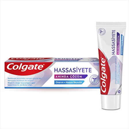 Colgate Hassasiyete Anında Çözüm Onarım ve Hassas Beyazlık Diş Macunu 75 ml 3 Adet