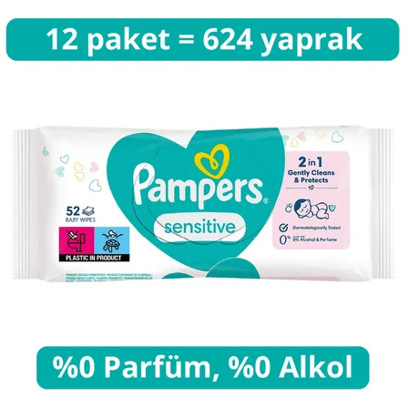 Prima Sensitive Islak Havlu Mendil  52x12 624 Yaprak
