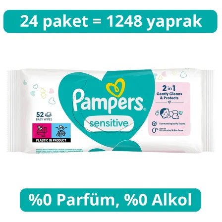 Prima Sensitive Islak Havlu Mendil 52x24 1248 Yaprak