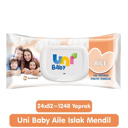 Uni Baby Aile Islak Mendil 24x52 1248 Yaprak