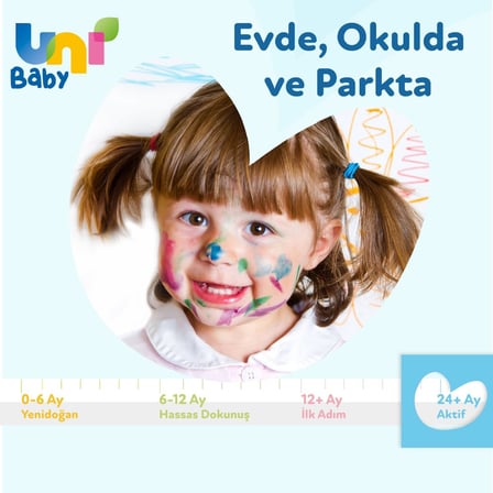 Uni Baby Aktif Islak Mendil 36x52 1872 Yaprak
