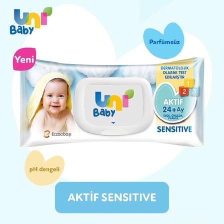 Uni Baby Aktif Sensitive Islak Mendil 36x52 1872 Yaprak