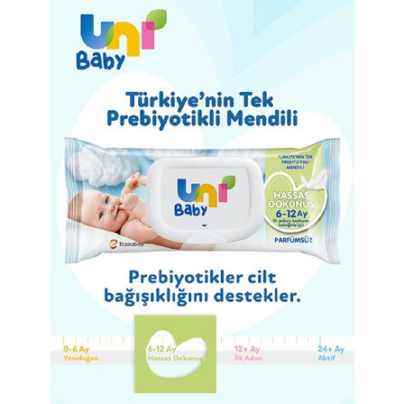 Uni Baby Hassas Dokunuş Islak Mendil 3x52 156 Yaprak