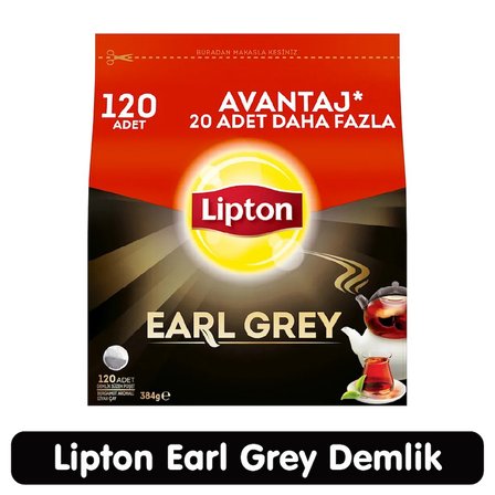 Lipton Earl Grey Demlik Poşet Çay 120 Adet