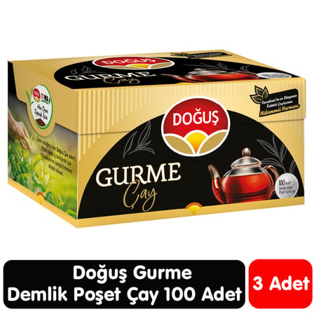 Doğuş Gurme Demlik Poşet Çay 100 Adet 3 Paket