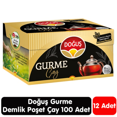 Doğuş Gurme Demlik Poşet Çay 100 Adet 12 Paket
