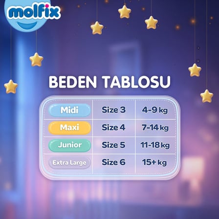 Molfix Tatlı Rüyalar 4 Beden Bebek Bezi 76x3 228 Adet