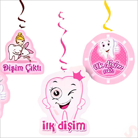 İlk Dişim 6'lı Tavan SüSü, 70 cm - Pembe