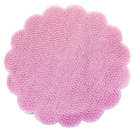 Kesilmiş Tül, 22 cm Metal Simli Organze, 25 Adet  PEMBE
