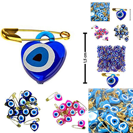 İğneli Nazar Boncuğu - 25 Adet PEMBE