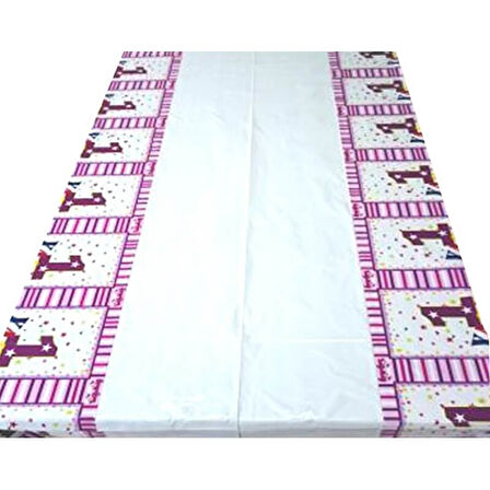 1 Yaş Parti Masa Örtüsü, 180 x 108 cm,  Pembe