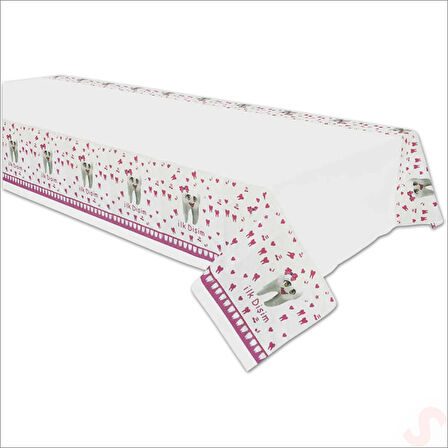 Diş Buğdayı Masa Örtüsü, 180 cm x 120 cm, Pembe