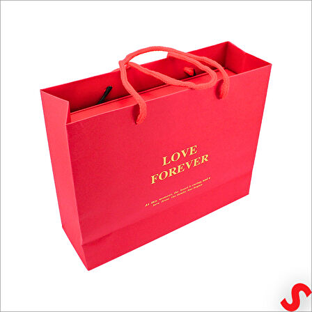 12 Adet Yapay Gül ve Kalp Kolyeli, Çantalı Kutu Seti, Kırmızı