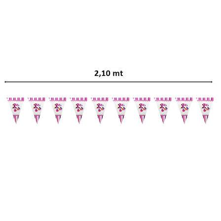 1 Yaş Bayrak Flama, 2,10 mt, Pembe