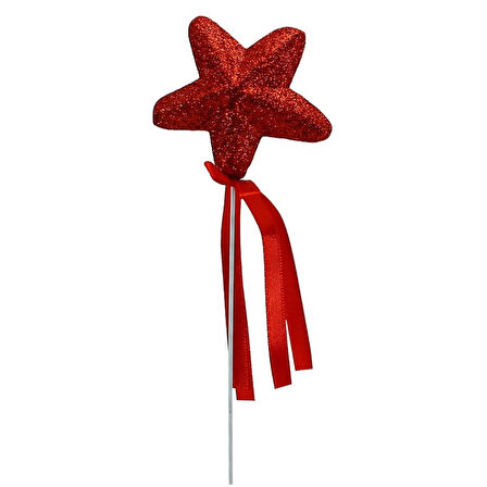 Yıldız Çubuk, 23 cm x 5,5 cm Kırmızı - 10 Adet