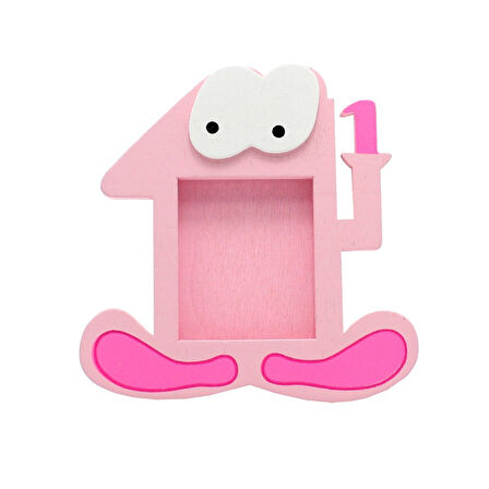 1 Yaş Günü Çerçevesi PEMBE/LAVANTALI