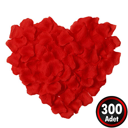 Yapay Gül Yaprakları, 300 Adet - Kırmızı