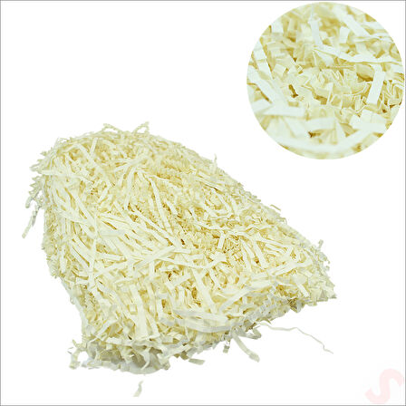 Zikzak Kırpıntı Kağıt Paketleme Dolgu Malzemesi, 50 gr - Krem