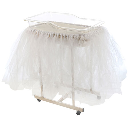 Hastane Küvöz Eteği, Kristal Tüllü, 16 m2, Beyaz