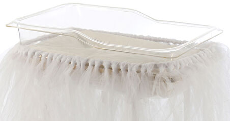 Hastane Küvöz Eteği, Kristal Tüllü, 16 m2, Beyaz