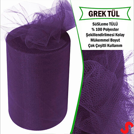 SüSLeme Tülü Grek Tül, 2 mt en x 1 mt uzunluk - Mor