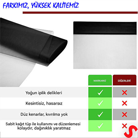 SüSLeme Tülü Kristal Tül, 3 mt en x 1 mt uzunluk - Siyah