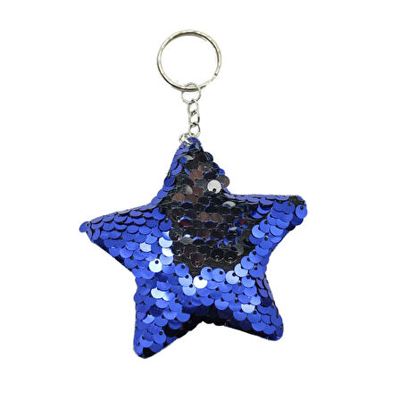 Pul Payetli Anahtarlık, Mavi