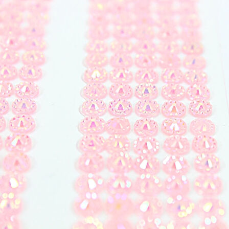 Yapışkanlı Kristal Süsleme Taşları 0,50 cm Çap, 600 Adet Taş, Pembe