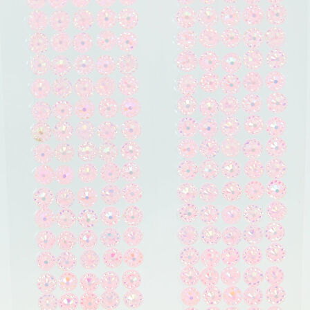 Yapışkanlı Kristal Süsleme Taşları 0,50 cm Çap, 600 Adet Taş, Pembe